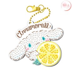 랄라온 시나모롤 레몬 보석십자수 키링 열쇠키링