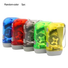 5 LED 손으로 누르는 다이나모 크랭크 파워 윈드업 손전등 토치 라이트 손으로 누르는 크랭크 캠핑 램프 라이트 랜덤 색상, 5pcs Random color