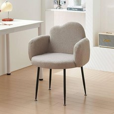 의자 북유럽 벨벳 카페 소파 드레스 안락 등받이 패브릭, 1단계 화장대 의자 그레이 A