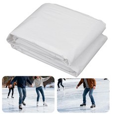 HFYZZ 7.9 x 121.9m(26.2 x 44.3피트) 화이트 플라스틱 아이스 링크 라이너 - 6mm 교체용 아이스 스케이팅 링크 플라스틱 시트 뒷마당용 DIY 뒷마당, HFYZZ 7.9 x 121.9m(26.2 x 44.3