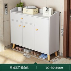 原木風小戶型大容量玄關鞋櫃, 1個, 90公分 暖白色:科學佈局 適宜高度