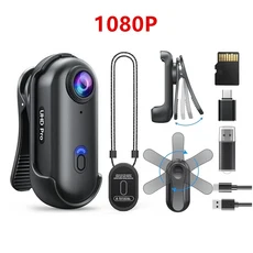 4K 카메라 웨어러블 휴대용 레코더 헬멧 마운트 회전식 포함 브이로그 촬영 가능, 02 32GB, 01  Black