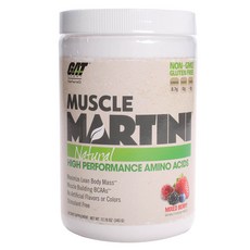 GATSPORTS Muscle Martini無麩質無糖胺基酸粉 綜合莓果口味, 345g, 1個