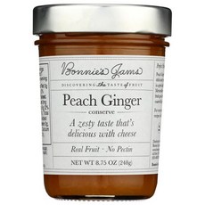 보니의 잼 복숭아 생강 잼 248g Bonnie's Jams Peach Ginger Jam 8.75 Ounce, 1개