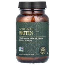Global 글로벌힐링 식물성 비오틴 2 500mcg 60 캡슐 보충제, Global 글로벌힐링 식물성 비오틴 2,500mcg, 1개