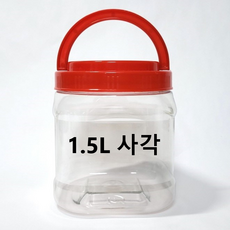 SD 젓갈통 1.5L 사각통 대광구 된장통 고추장통 반찬통 플라스틱통 김치통 깍두기통 페트병, 1개