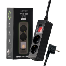 알루바프로 과부하차단 고용량멀티탭 알루미늄 서버탭 2구 디에스이, 블랙, 1개, 1.5m