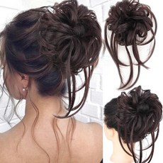 하이유니 잔머리 똥머리 밴드 헤어피스, 1개, 허니브라운