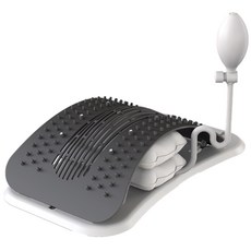 禾統 專業EVA磁石氣囊腰椎伸展器/腰部舒緩/腰椎放鬆, 磁石氣囊腰椎伸展器(紳士黑), 黑