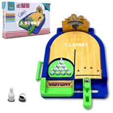 미니 볼링게임 핑거 배틀 스포츠 볼링 보드게임 세트 어린이 장난감 가족, 혼합색상, 1개