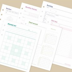 살림냥 A6 6공 테마 리필 속지 다이어리속지, 01 리뷰