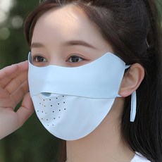 예삐스토어 통풍 마스크 냉감 기미 숨쉬는 귀편한 운동용 여름 안면 쿨 스포츠 자외선차단, 하늘, 1개