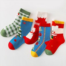 몽실이 크리스마스 양말 5종세트 유아 아동 어린이 선물세트 겨울양말 크리스마스 선물