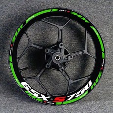 오토바이 휠 허브 데칼 장식 반사 방수 스티커, 1개, 6. GSX-S750