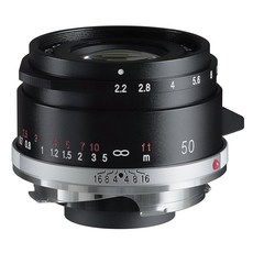 VoightLander COLOR-SKOPAR 50mm F2.2 VM 블랙 단초점 표준 렌즈 수동 초점 라이카 M 마운트 호환 교환 렌즈, 상세페이지 참조