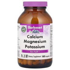 [해외] [Bluebonnet Calcium Magnesium Plus Potassium] 블루보넷 칼슘 마그네슘 칼륨 복합제 180정, 1개