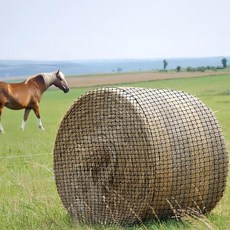 말용 라운드 베일 건초 그물 1.8x1.8m(6x6피트) 건초 그물 4.5cm(1.75인치) 구멍이 있는 슬로우 피드 건초 그물 말 가축 모이통용 슬로우 피드 건초 그물, 말용 라운드 베일 건초 그물, 1.8x1.8m(6x6피