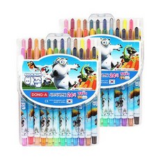 동아 빼꼼 돌돌이 색연필 2p, 24색