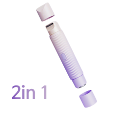 Keka 2in1 전기 제모기 듀얼 헤드 제모기 면도기 USB 충전식, 퍼플