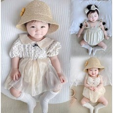 夏季女寶寶洋風點點蝴蝶結包屁紗裙