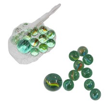 유리구슬 9개 (약 1.5cm) + 왕구슬 1개 (약 2.5cm)