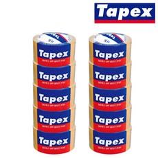 테이팩스 박스 OPP 테이프 48mm 40M, 투명, 10개