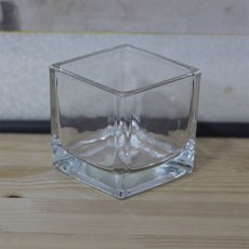 [아로마케이] 캔들 사각용기 소이캔들 유리용기, 투명사각60ml, 1개
