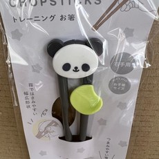 兒童卡通學習筷，右手專用，三款可愛圖案選擇，寶寶餐具訓練必備, 熊貓, 1個