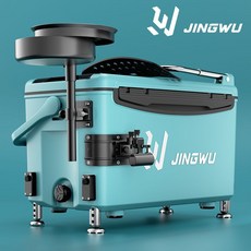 勁舞釣箱 新款全套超輕便攜魚箱 多功能可坐檯釣 野釣入門級漁具裝備 臺灣出貨, 軍綠色--性價比超高,【裸箱】平蓋+無伸縮腳+無配件