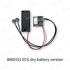 BMD101 ECG 수집 모듈 원클릭 ECG 심박수 수집 지원 Arduino STM32 Raspberry Pi 보조 개발, 01 Bluetooth adapter, 01 China Mainland, 02 ECG dry battery