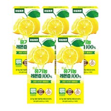 아임레몬 유기농 레몬즙 NFC 착즙 레몬수 14포, 280g, 5개