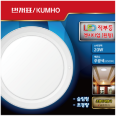 번개표 LED 엣지타입 원형 직부등 20W, 1개