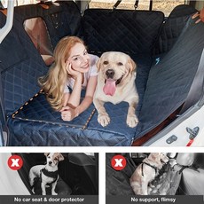 차량용 반려견 매트 애견카시트 애견 커버 트렁크형 애완견 스크래치 가죽보호 검정색, CZD U 07 137 147 2, 검은색, 1개