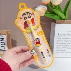 愛北鼻 蠟筆小新兒童牙刷, 紅衣小新-適用3-12歲, 1個, 1個裝