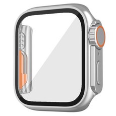 新設計 Ultra錶殼 apple watch 適用2/3/4/5/SE/6/7保護殼, 1個, 銀色,41mm（S7/S8通用）