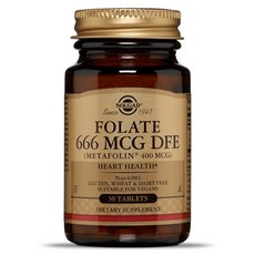 SOLGAR FOLATE 666 MCG DFE膠囊, 1罐, 50顆