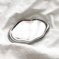 DAEHAN 感性室內裝飾小物托盤 飾品拍攝道具, 纖薄銀