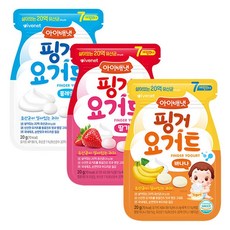 아이배냇 핑거 요거트, 60g, 1세트, 플레인+딸기+바나나