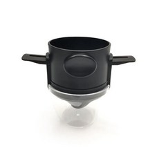 휴대용 접이식 커피 필터 종이 드립 깔때기 여행용, 3. Black With Cut, 1개, 1L