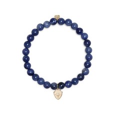 시드니에반 14K 옐로 골드 소달라이트 비즈 브레이슬릿