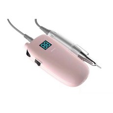Nail無線充電美甲打磨機 美甲師級專用 便攜式迷你電動磨甲器 指甲35000轉USB, 1個, 粉色