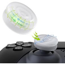PS5용 플레이바이탈 엄지 쿠션 캡 그립 PS4용 스틱 커버 Xbox Series XS용 One용 Elite 2용 스위치 프로 컨트롤러용 - 블랙, Clear White