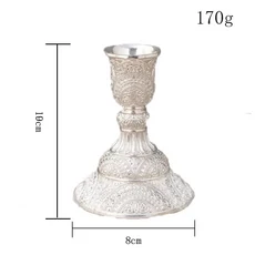 금속 촛대 캔들 홀더 인테리어 엔틱 초받침 2pc 유럽 스타일의 양초 골드 실버 Dropshipping 결혼식 라마단 Eid 종교 장식 홈, 2 개, 2