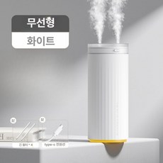 픽온 탁상용가습기 미니 무선 유선 USB 충전식 휴대용 사무실 책상용 차량용 가정용, 화이트(무선), 기본 모델명/품번