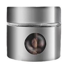 엘빈스 배기 밸브 스테인리스 스틸 밀봉 미니 커피보관용기 100ml KF005, 1개, 실버