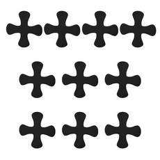10팩 심리스 논슬립 운동 센서 패치 통기성 습기 제거 디자인 운동 테이프 활동적인 사용에 적합, 검은, 흑색의