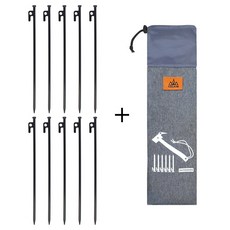 KOOLMAN(쿨맨) 블랙 단조 타프 팩 (10개), 블랙 단조팩 40cm + 파우치(40cm용), 10개