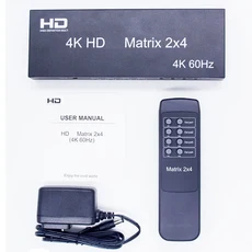 4K 60Hz HDMI 4X2 2입력 4출력 분배기 스위치 오디오 추출기 2.0 2x4 1080p PS3/4 DVD PC에서 TV 모니터로, 02 하얀색, 03 US Plug