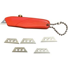 미니 열쇠고리 칼 박스 오프너 - 3인치 유틸리티 키체인용 여분의 칼날 5개 포함 소형 포장 개봉용 커터, 미니 열쇠고리 칼 박스 오프너 - 3인치 유틸리티 키체