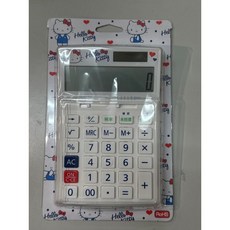 HELLO KITTY商業用12位元稅率計算機 KT-800 仰角設計 大型螢幕, 白色, 1個